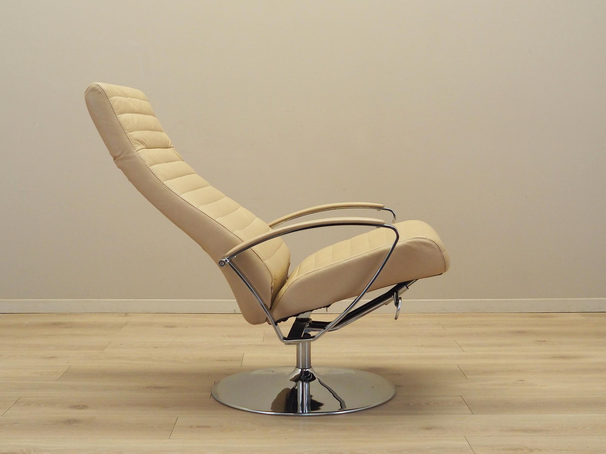 Armchair Leather Light Brown 1970s 9