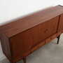 Vintage Highboard Teakholz Braun 1960er Jahre 6