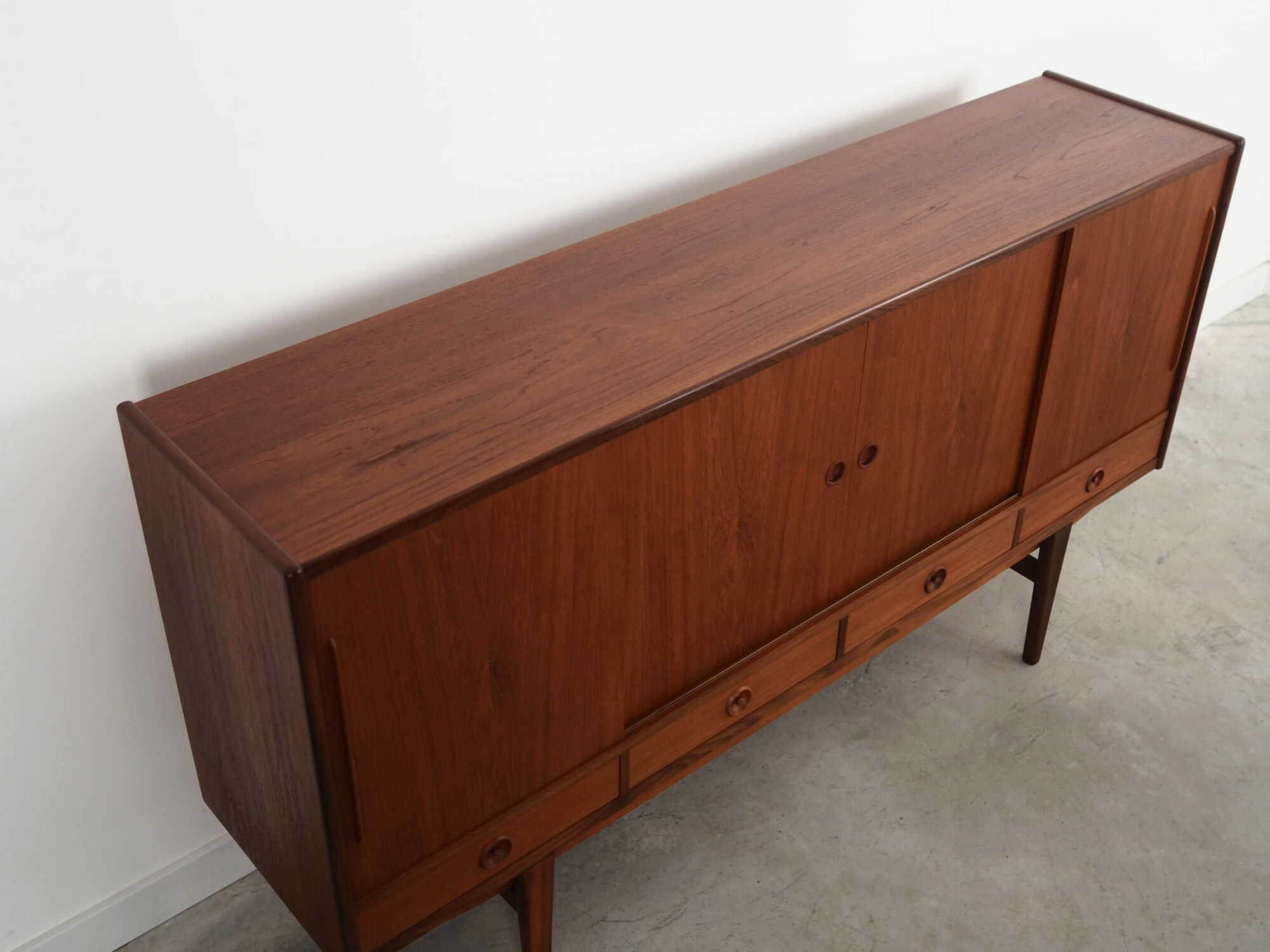 Vintage Highboard Teakholz Braun 1960er Jahre 6