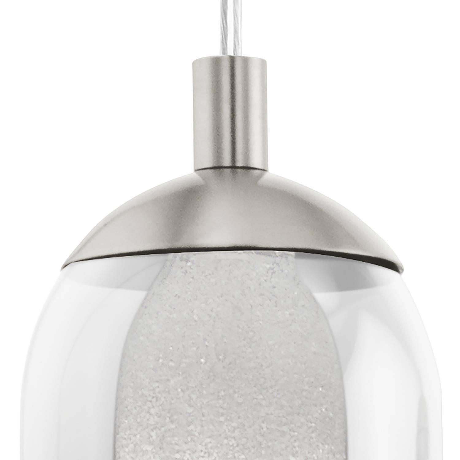 Farsala I LED-Pendelleuchte Glas Stahl 1-flammig 2