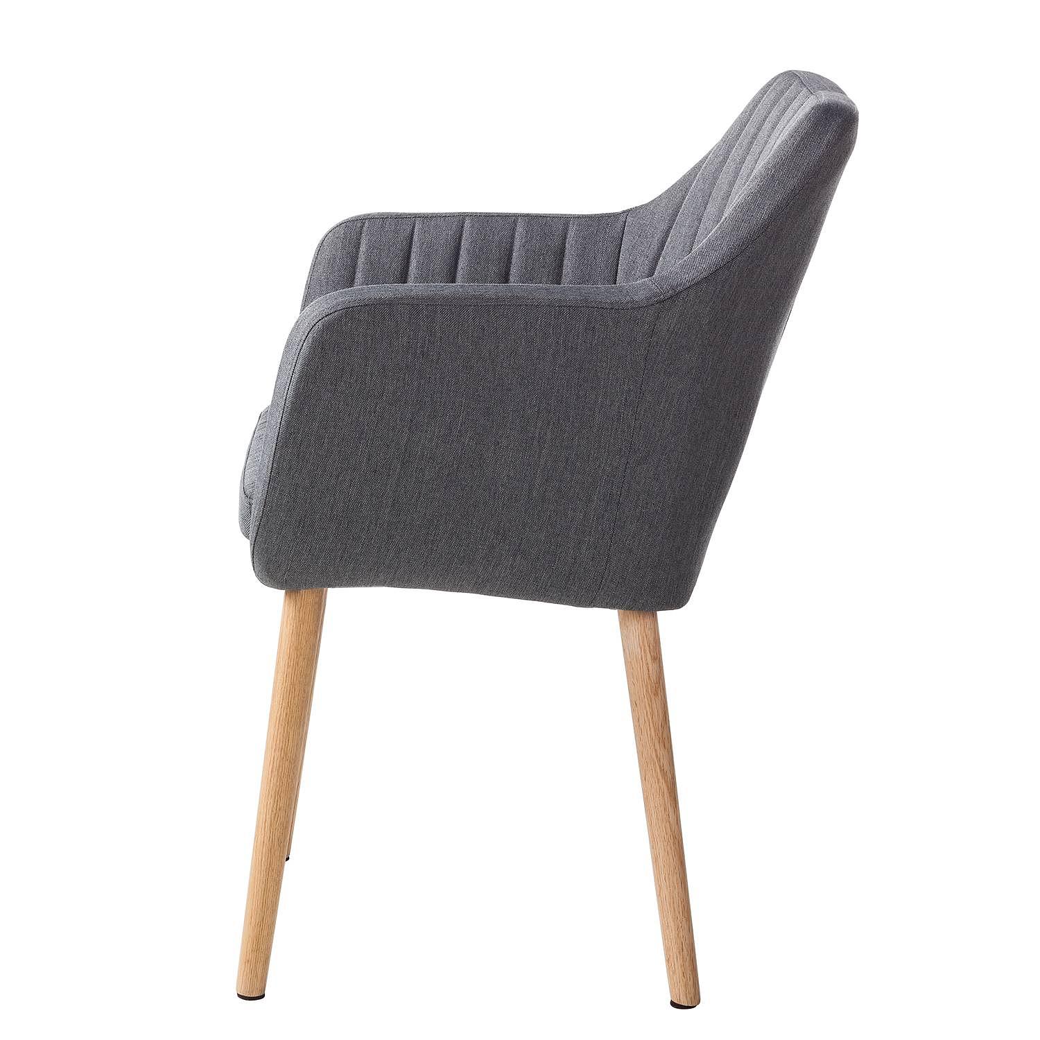 Leedy Armlehnstuhl  Eichenholz Massiv Dunkelgrau 4