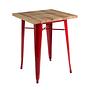 Algate Red Tavolino Metallo Verniciato a Polvere Legno 0
