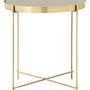 Allure Round Side Table Metal Glass Gold 1