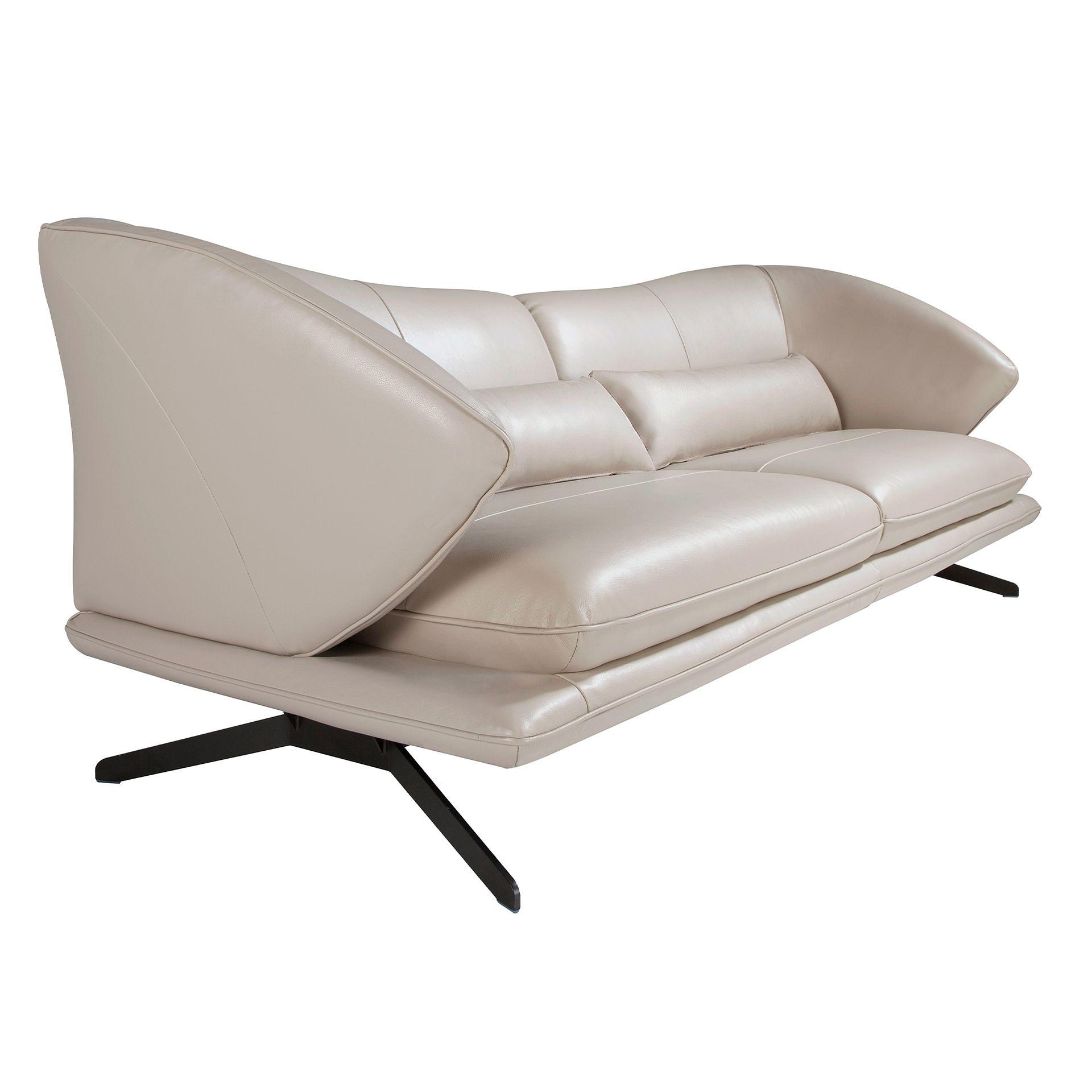 3-Sitzer Sofa in taubengrauem Leder 6146 7