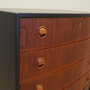 Vintage chest of drawers Teak wood Brown 1960s 6