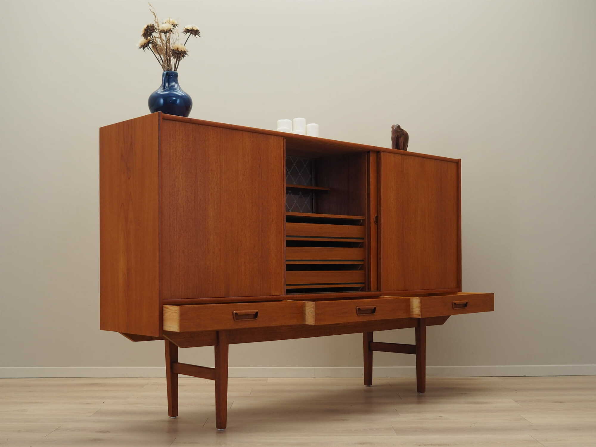 Vintage Sideboard Teak Brown 1960s 6