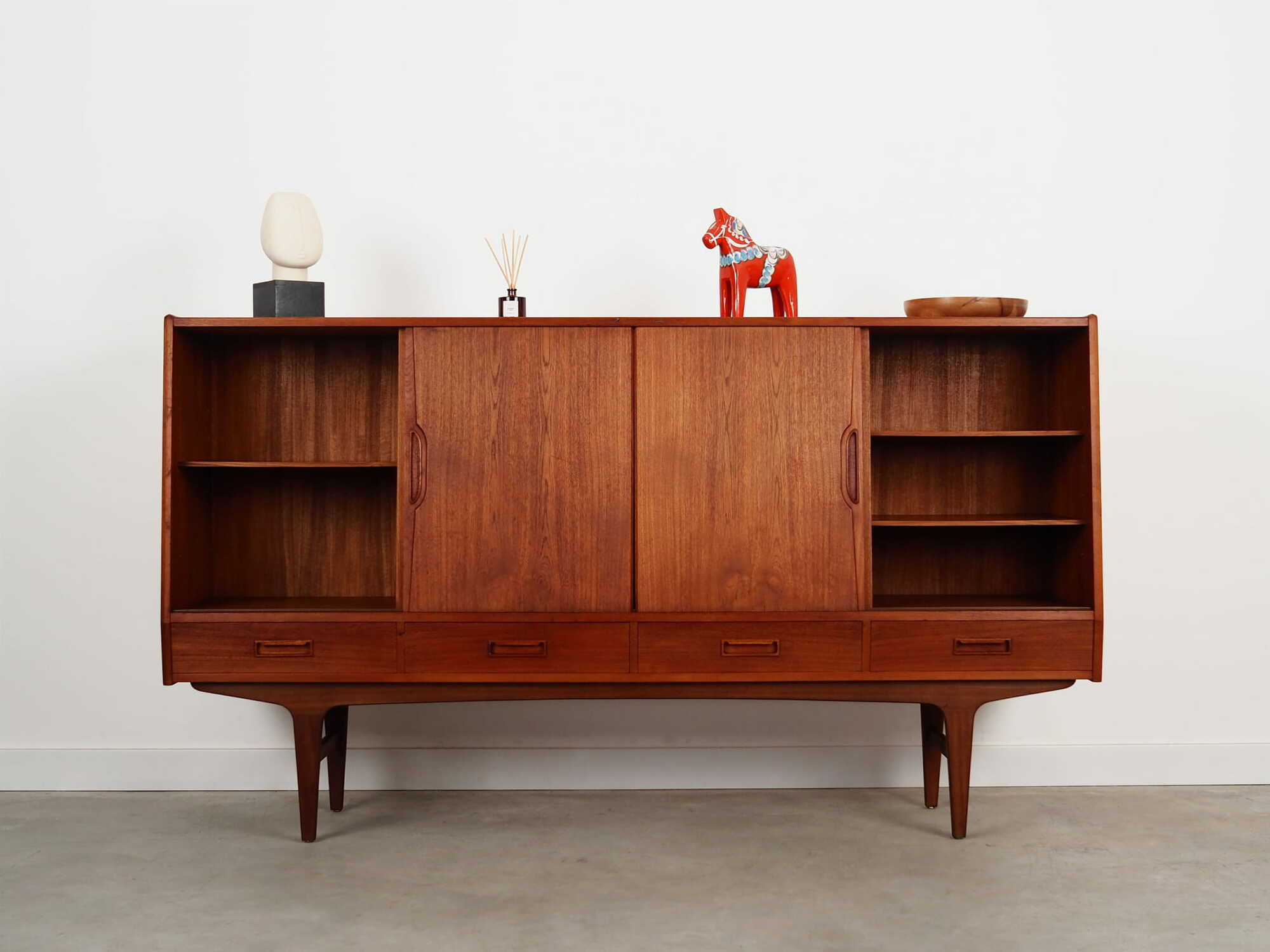 Highboard Teakholz Braun 1970er Jahre  2