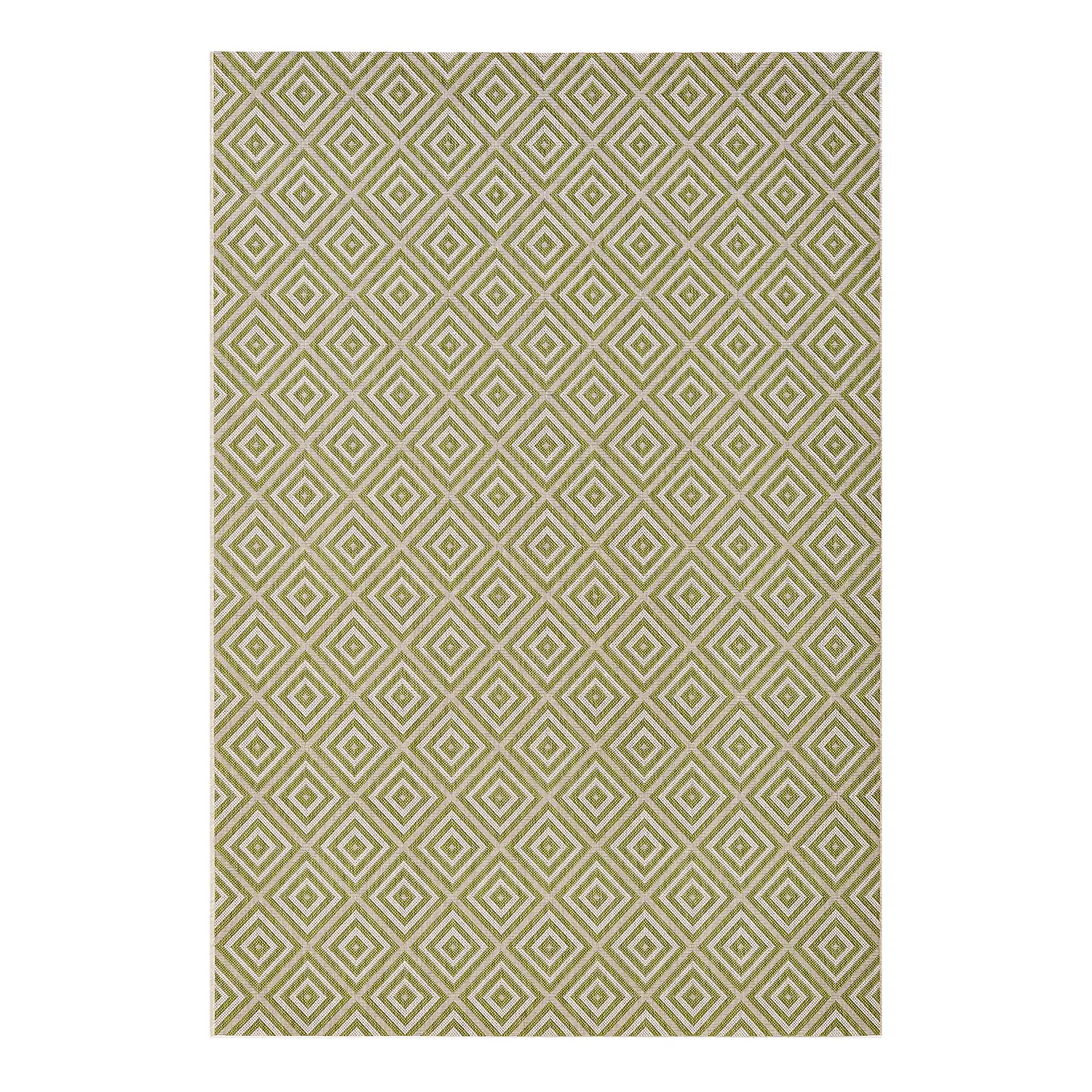 Indoor/Outdoor rug checkered synthetic fiber light green 80 x 150 cm 3