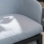 2x Garden cushion chair aluminum powder-coated light grey 7
