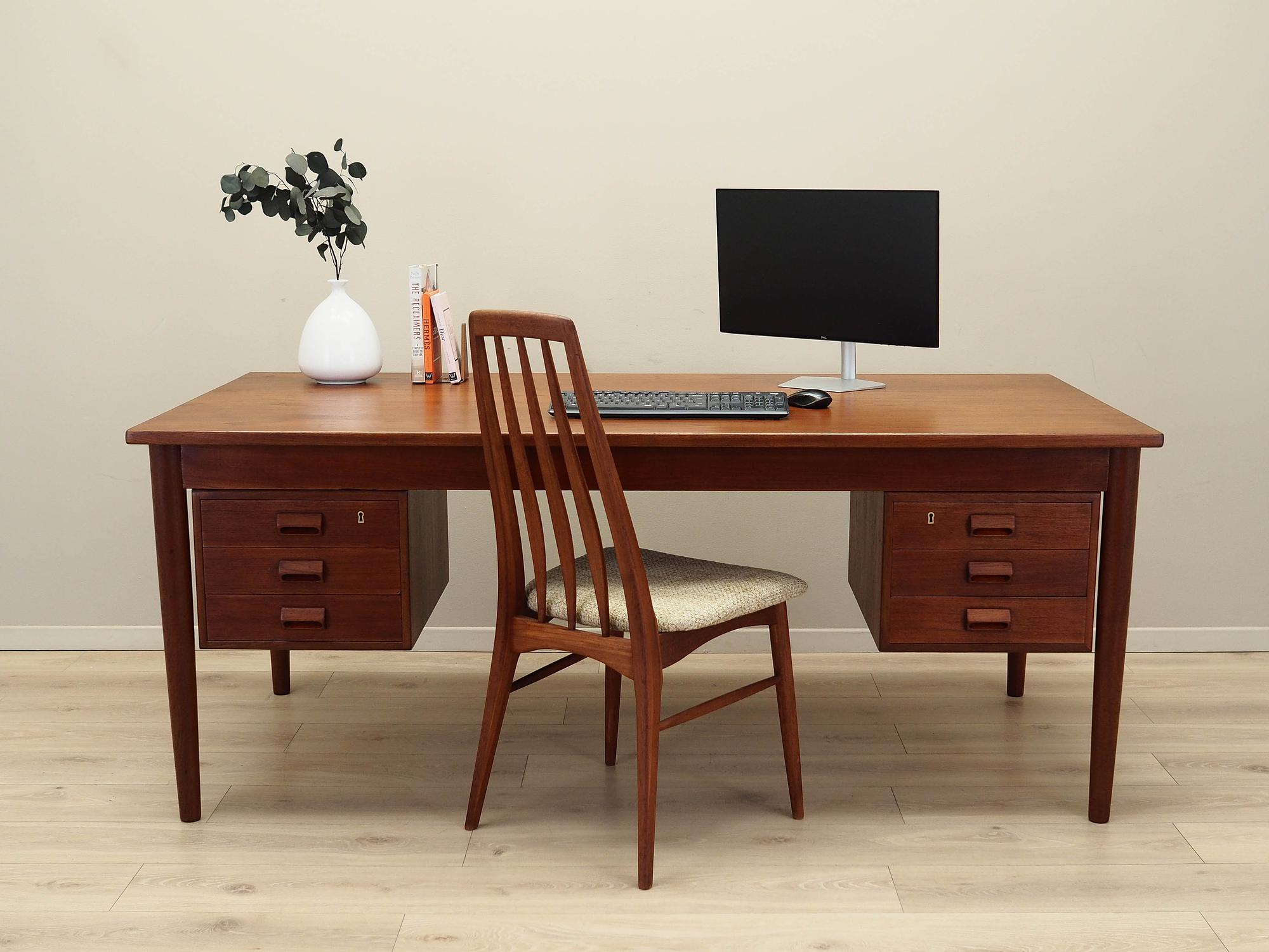 Desk Teak wood Brown 60s 2