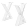 Bench frame KAPRA X-shape iron white 0