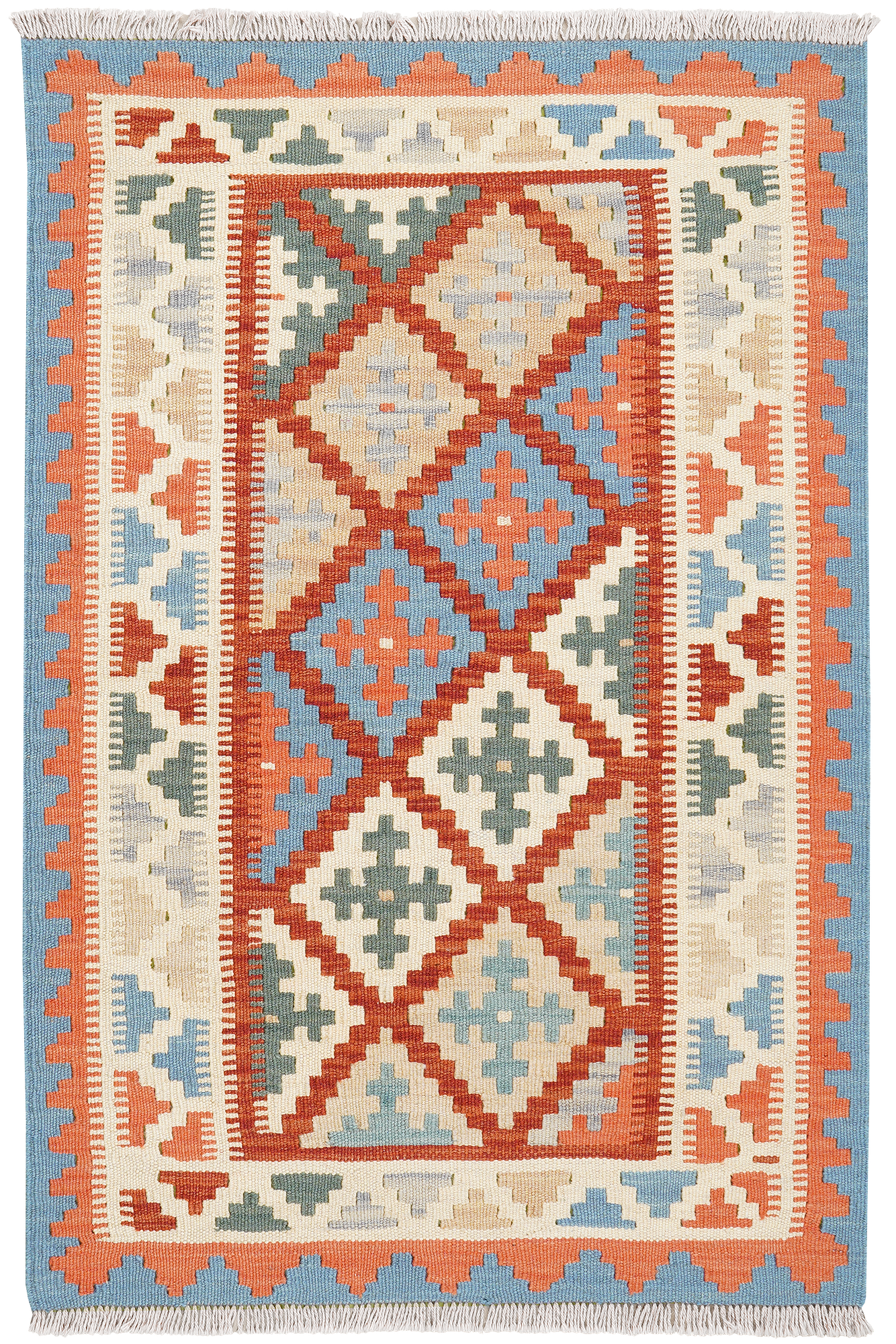 Kelim Gashgai Teppich Wolle Rot 0