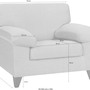 Diego Sessel Leder Grau 8