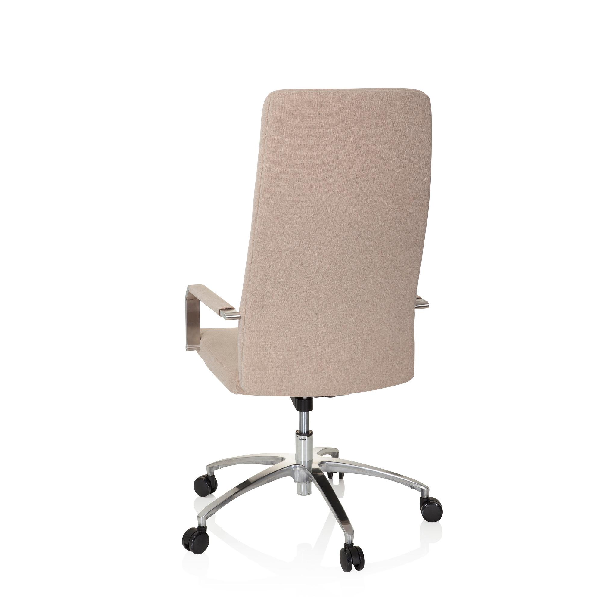 SARANTO PLUS I Bürostuhl Drehbar mit Rollen Stoff Beige 8