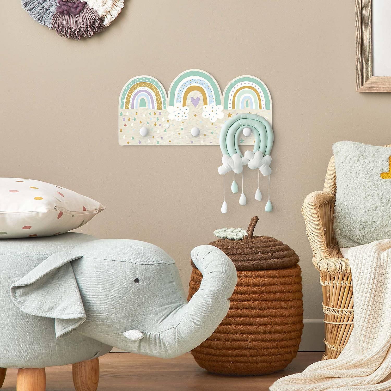 Kindergarderobe Regenbogen Mehrfarbig 3