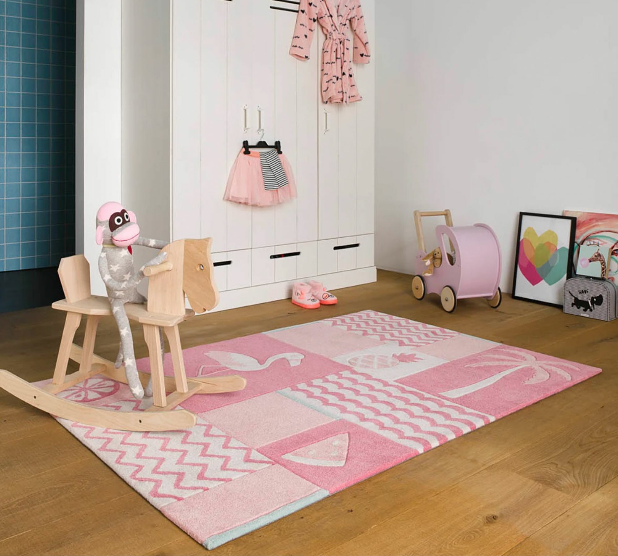 Kinderteppich Pink 120x170cm 2