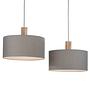 Pendelleuchte Linen Grau 0