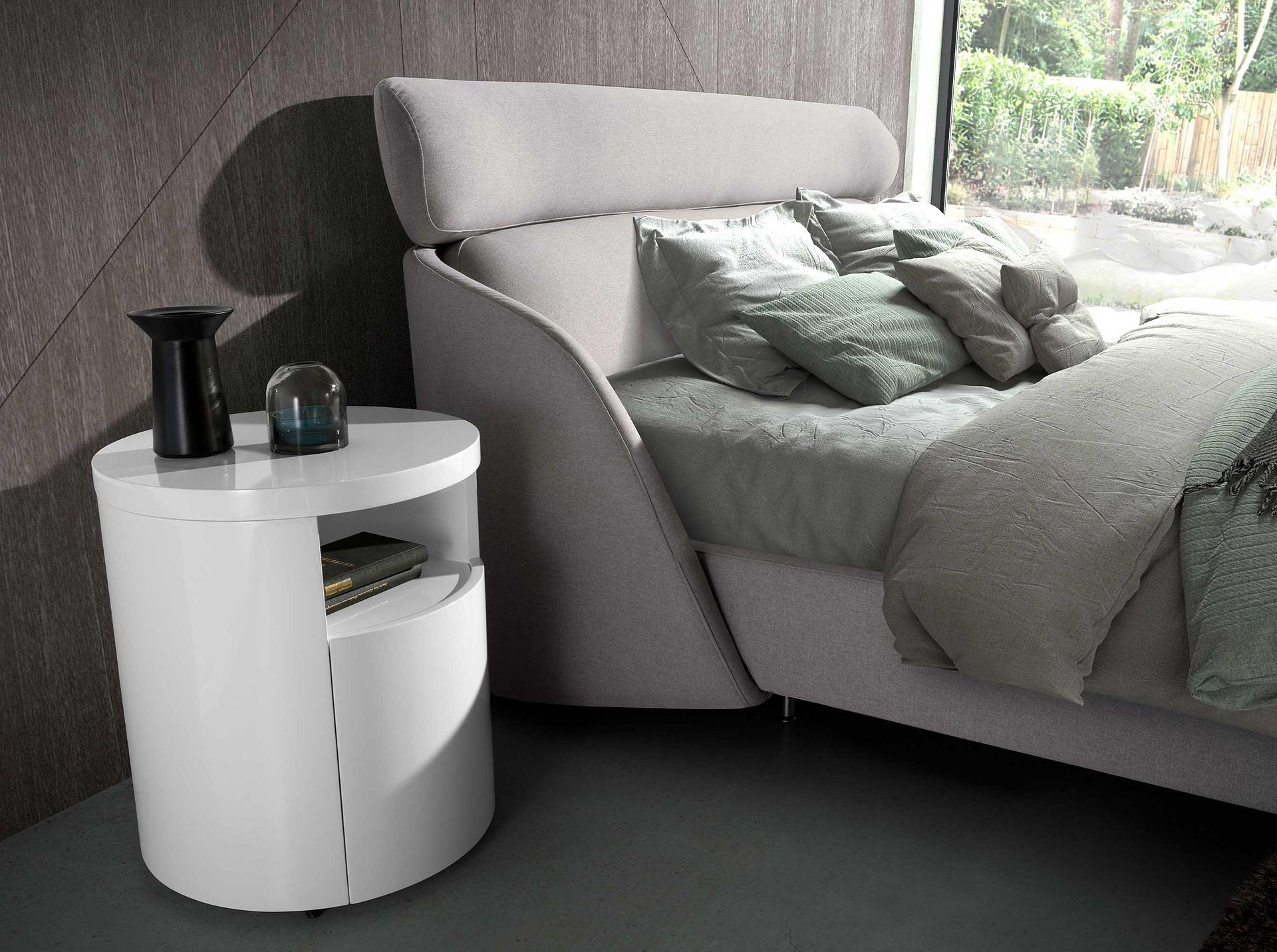 7006 Nachttisch Weiß 48cm 1