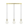 Pendelleuchte 3-flammig Metall Gold 1