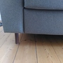 Scandinavia Schlafsofa 3-Sitzer integrierte Rollen Beige 2