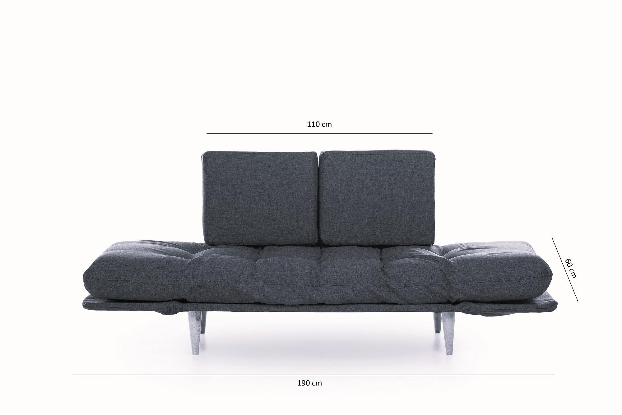 Nina Daybed Schlafsofa 3-Sitzer Dunkelrot 9