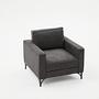 Lima armchair anthracite with black legs 5