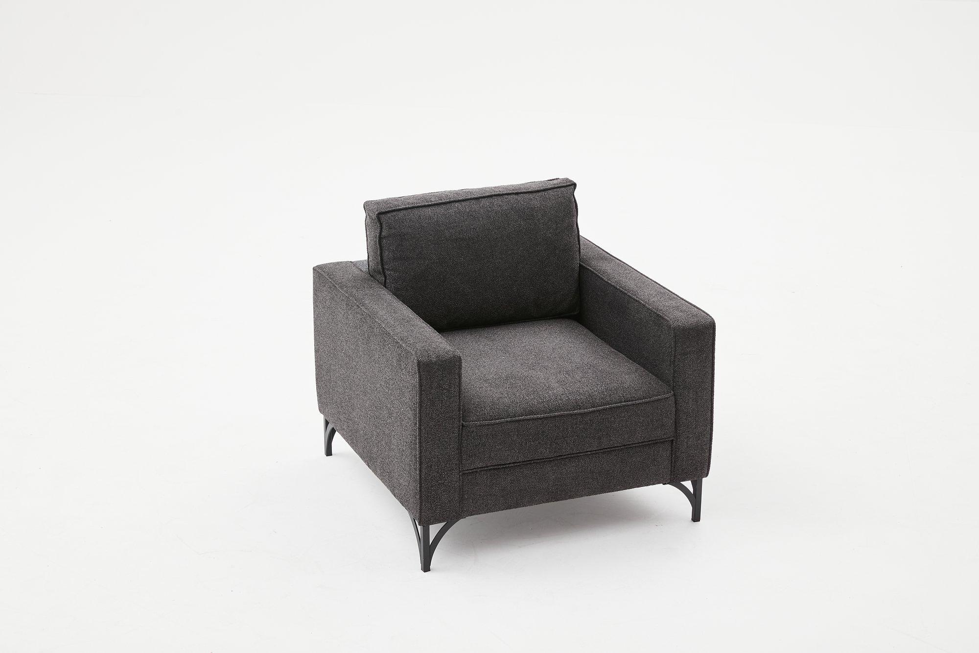 Lima armchair anthracite with black legs 5