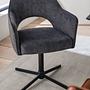 Armchair Yellville TypeA Swivel Microfiber Anthracite 3