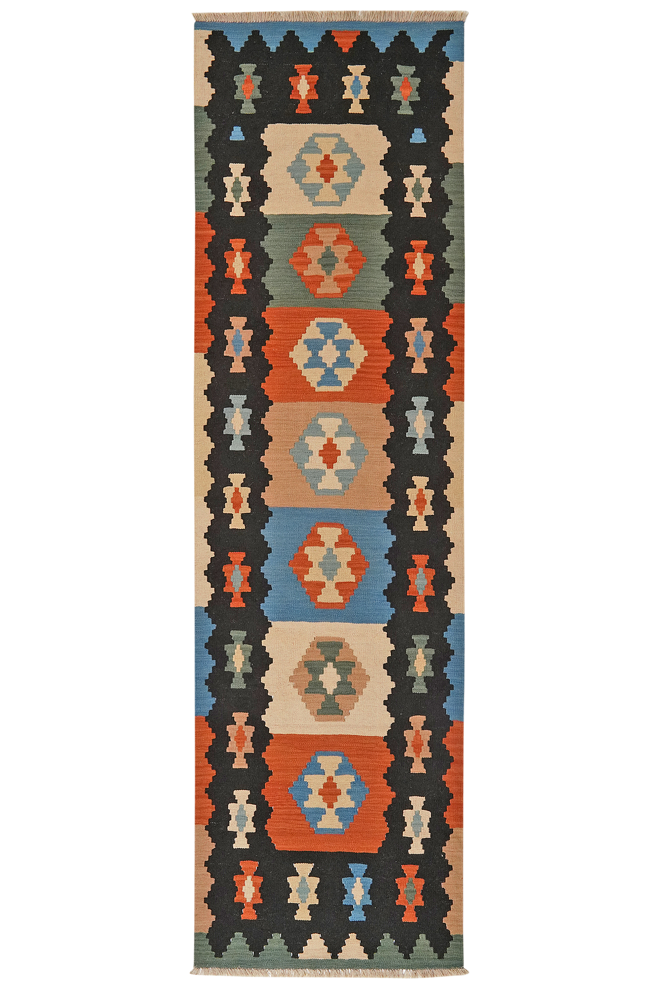 Kilim Gashgai Teppich Mehrfarbig 0