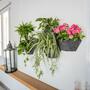3x Wall planter Black with self-watering textile cover 5
