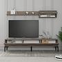 Lyon 2 TV cabinet Wood veneer Atlas Black 2