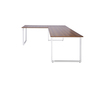 Corner desk wood decor Walnut White 180 x 180 cm 2