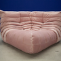 Togo Divano Angolare Velluto Rosa Chiaro 4