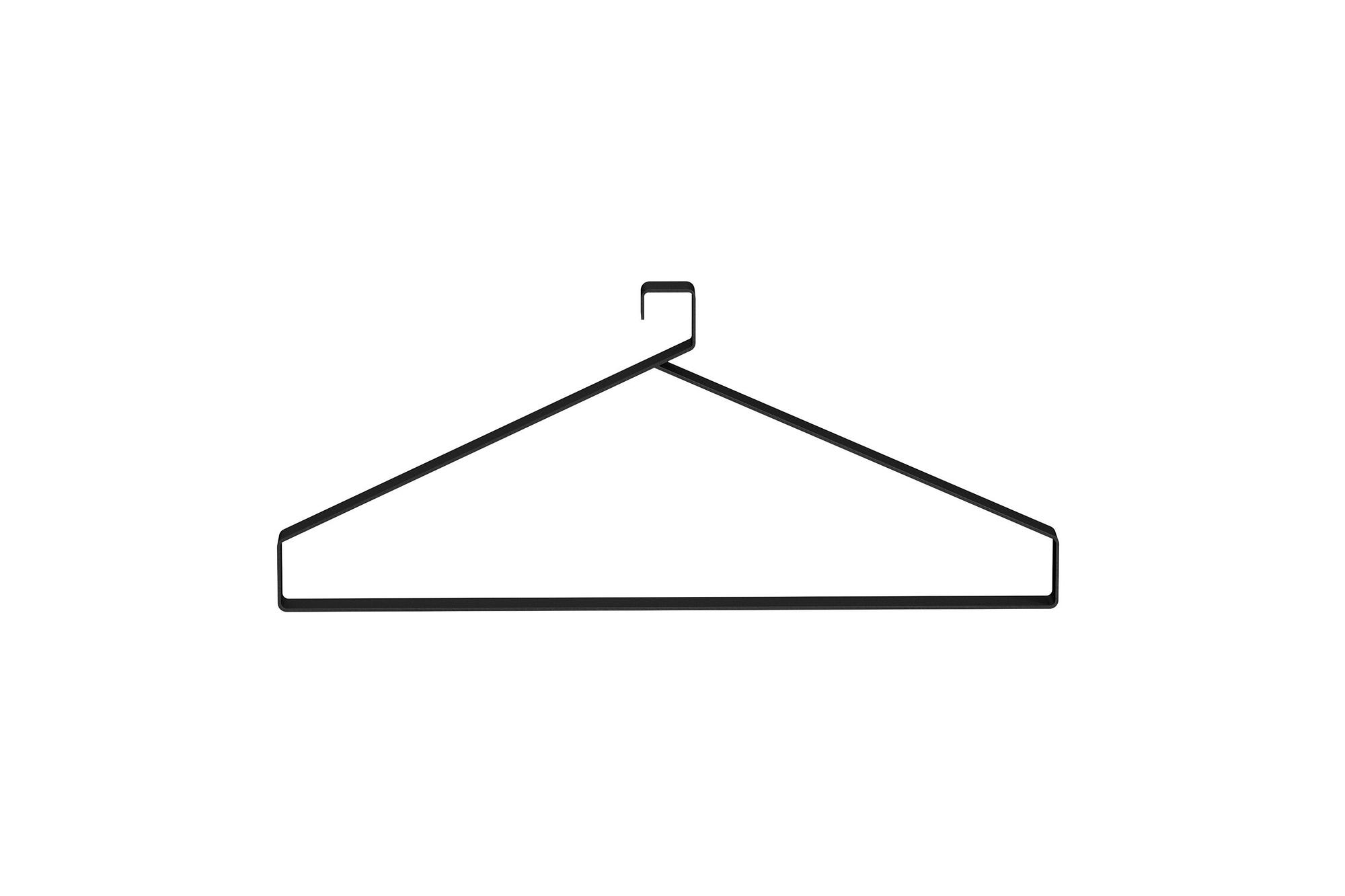 Nimes Kleiderbügel Eisenrohr Schwarz 43x18x2,5cm 2
