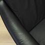 Swivel armchair Leather Black 1960s 11