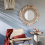 Hocker Holz Bast Natur 1
