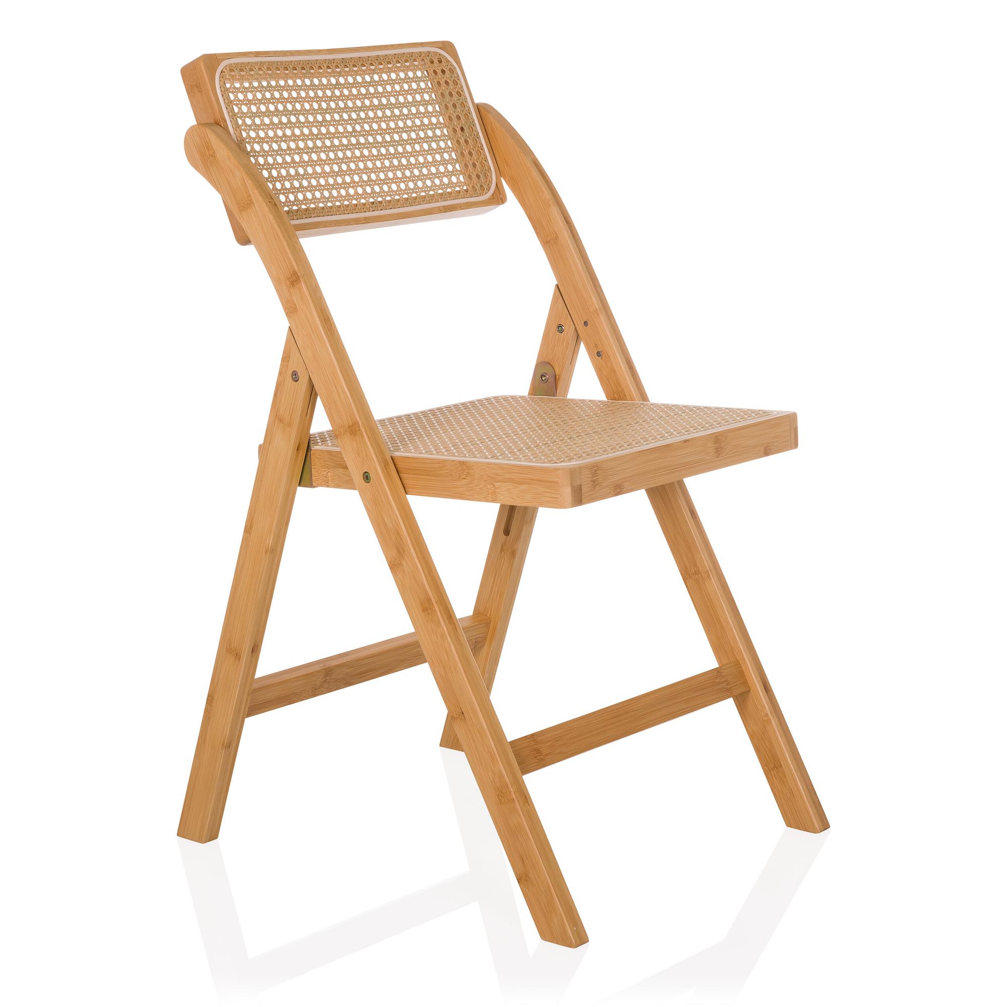 TUDELA BAMBOO Klappstuhl Rattan 5