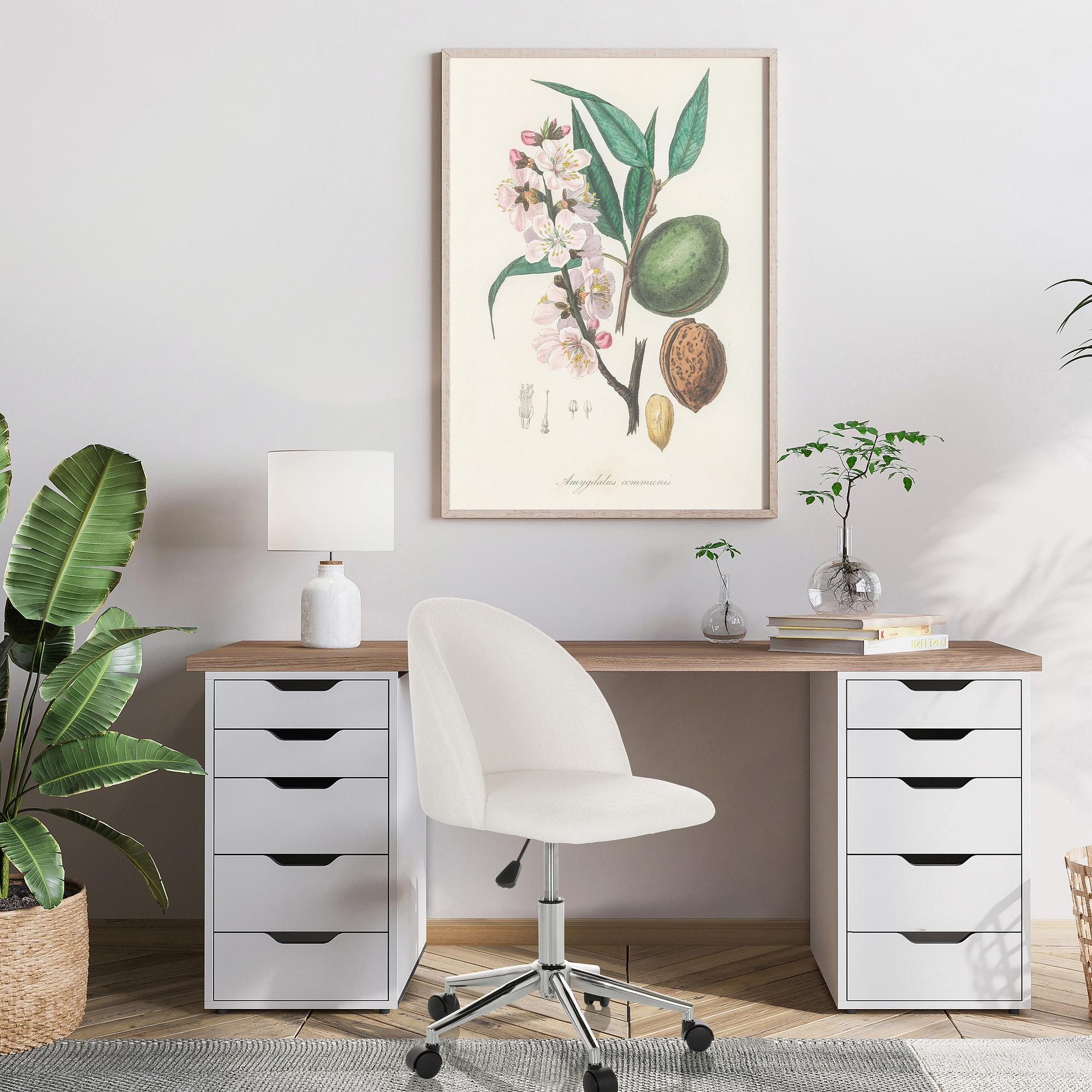 SOLAO TED Bürostuhl Bouclé Weiß 2