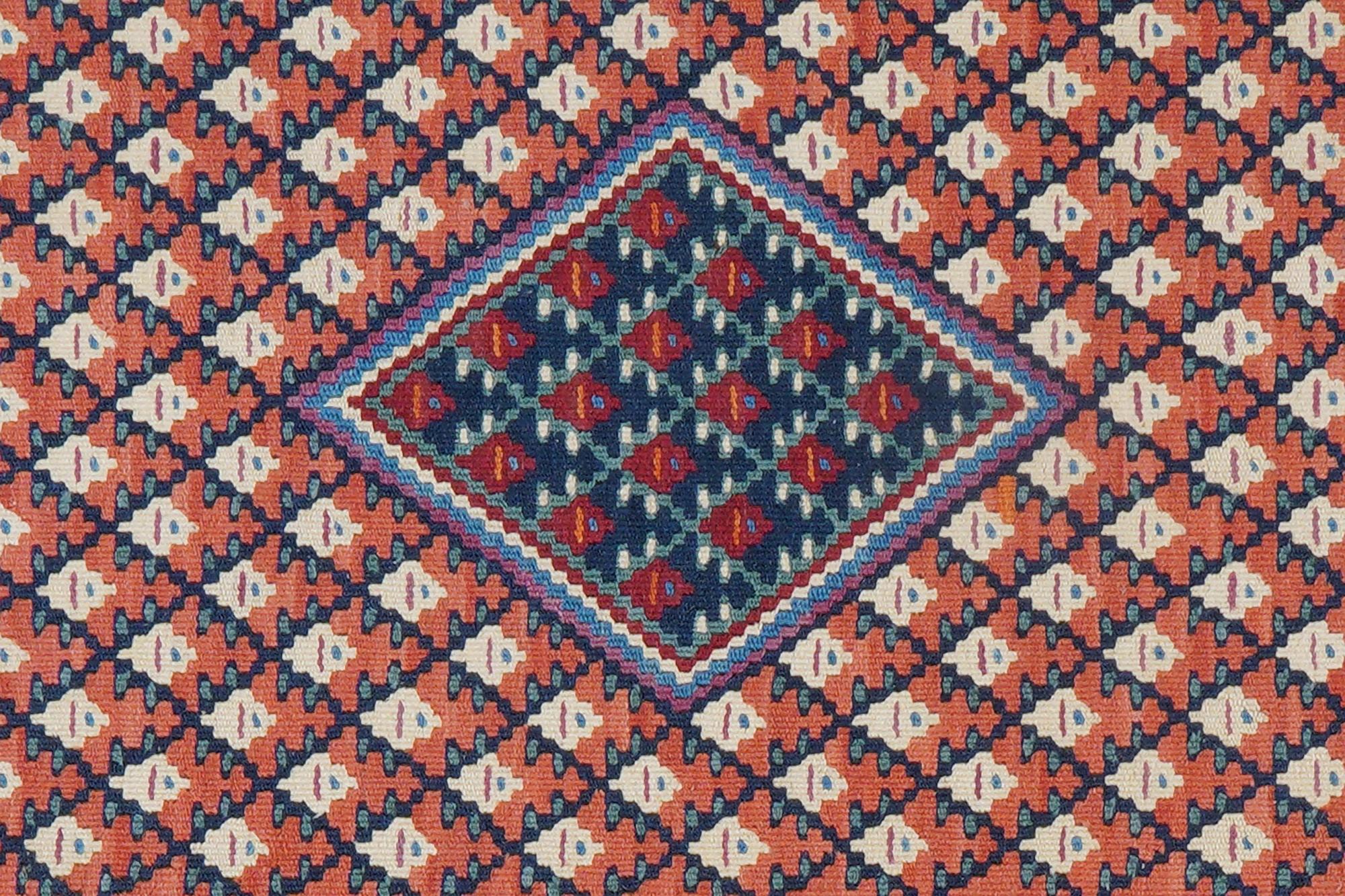 Kilim Senneh Teppich Braun 3