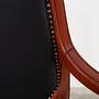 Chair Wood Leather Black 1970s 10