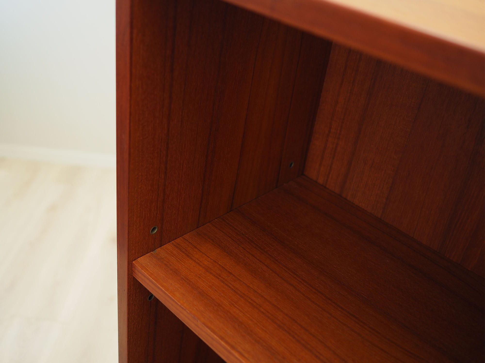 Vintage Bücherregal Teakholz Braun 1970er Jahre 12