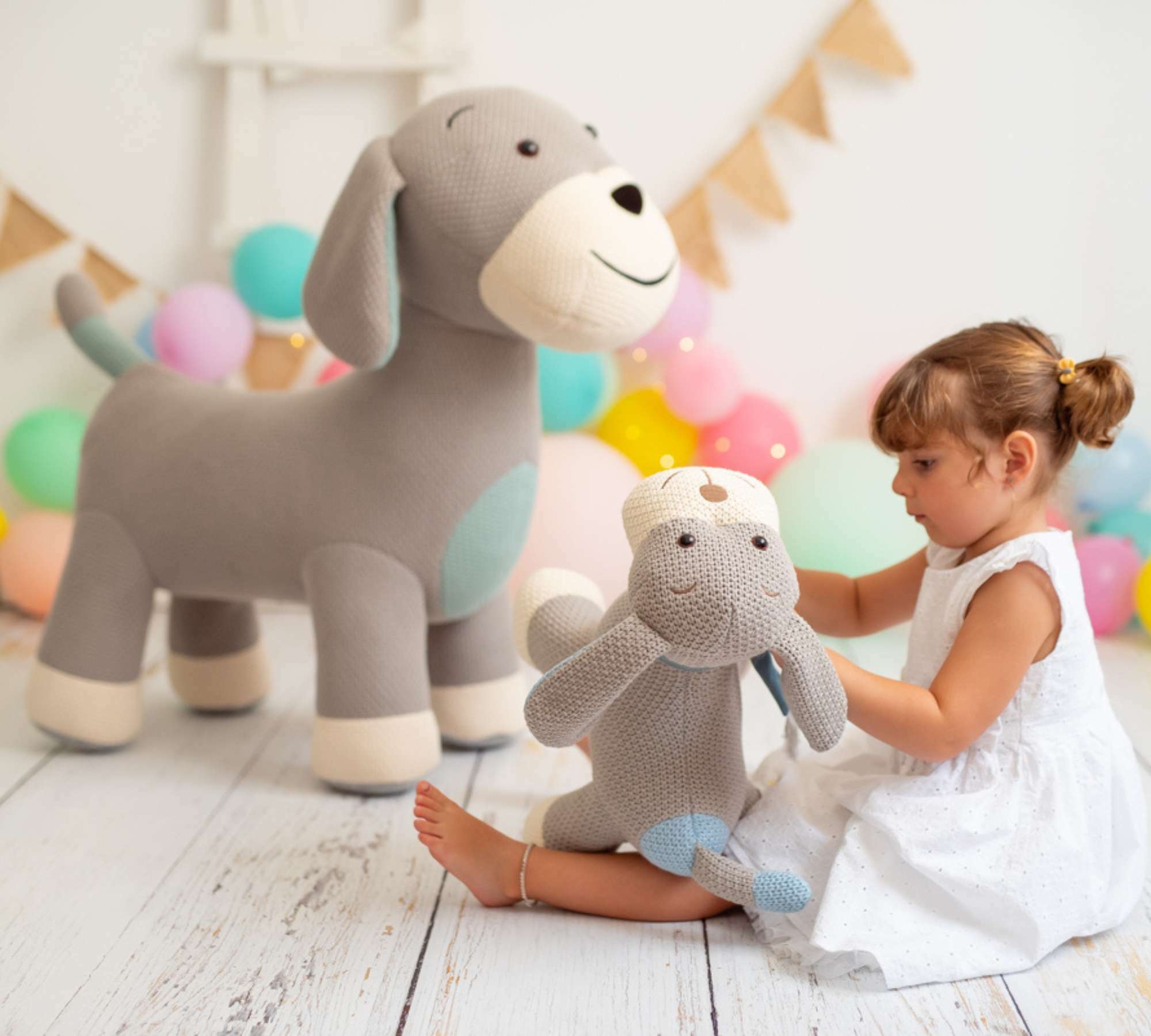 Cocker Maxi plush toy cotton wood grey 5