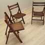 3x Chair Wood Brown 1990s 2