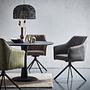 Armchair VALEI Set of 2 Swivel Faux Leather Grey 2