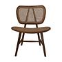 Lugano Beistellstuhl Teakholz Rattan 1