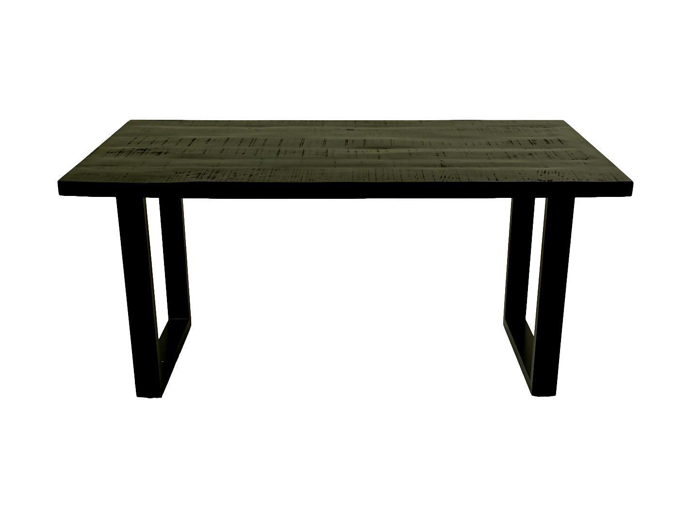 Melbourne Esstisch Mangoholz Metall Schwarz 0