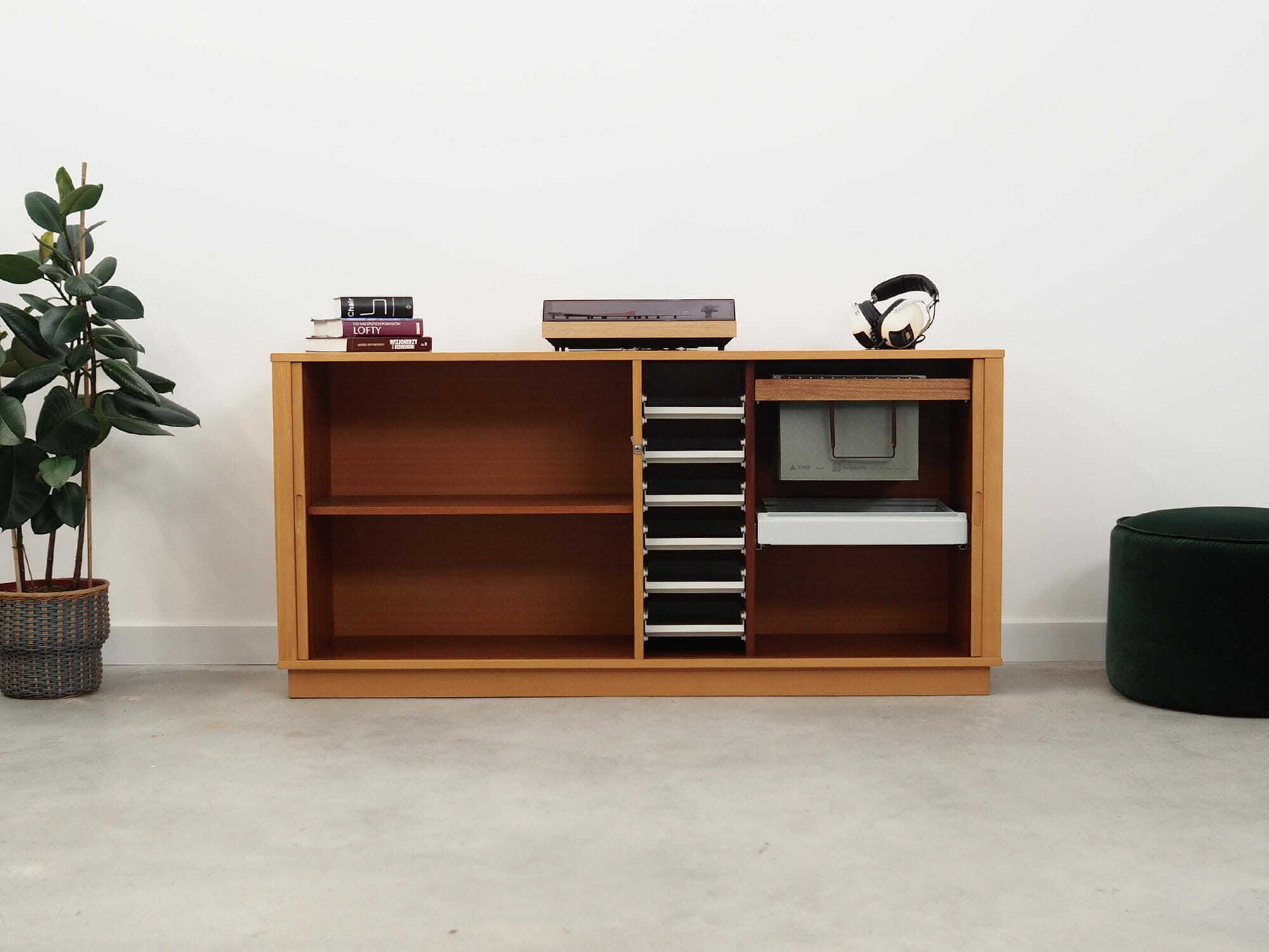 Vintage Sideboard Holz Beige 1980er Jahre 2