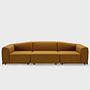 Modular 3-seater sofa mustard yellow 0