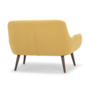Moby Sofa 2-Sitzer Nussbaumholz Textil Curry 2