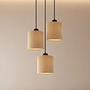 Pendant Light Coning Round Cast Iron Velvet Light Brown 1